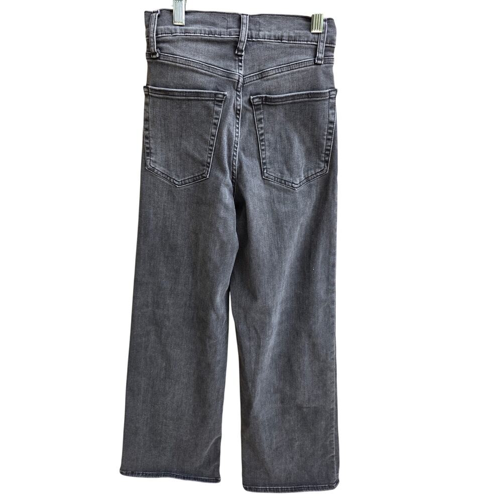 ​FRAME Le Slim Palazzo High-Rise Wide-Leg Jeans in FAME / Faded Black - Size 24 - Picture 6 of 10